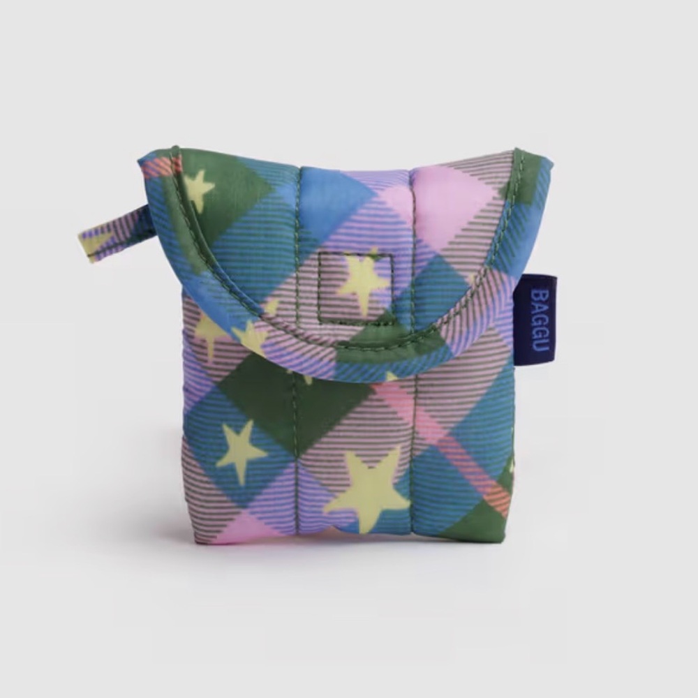 BAGGU Star Plaid Airpods Pouch